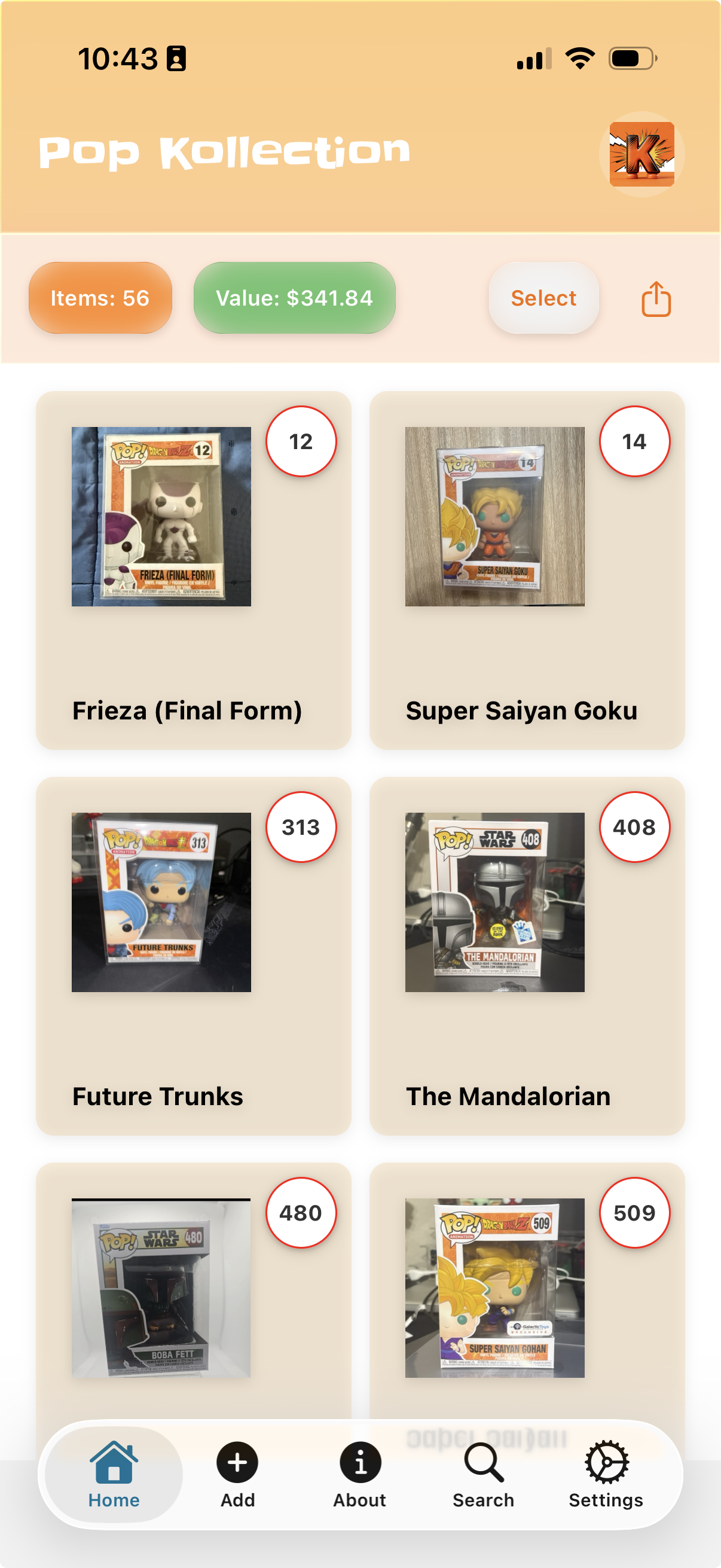 Pop Kollection app screenshot 1